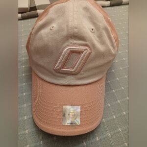 Oklahoma Cap In Pink And White, with Embroidered Logo, Brand New